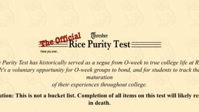 Rice Purity Test