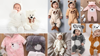 rs 149 bear design long-sleeve baby jumpsuit thespark shop