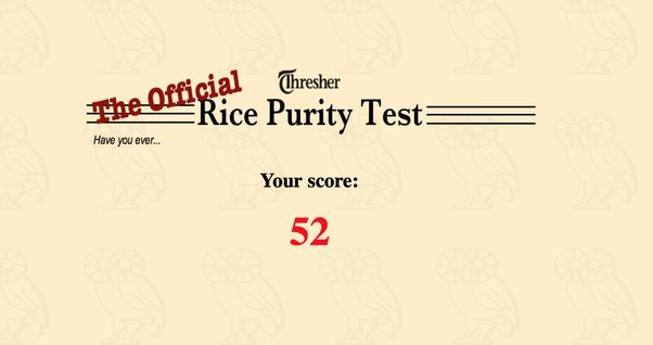 Rice Purity Test